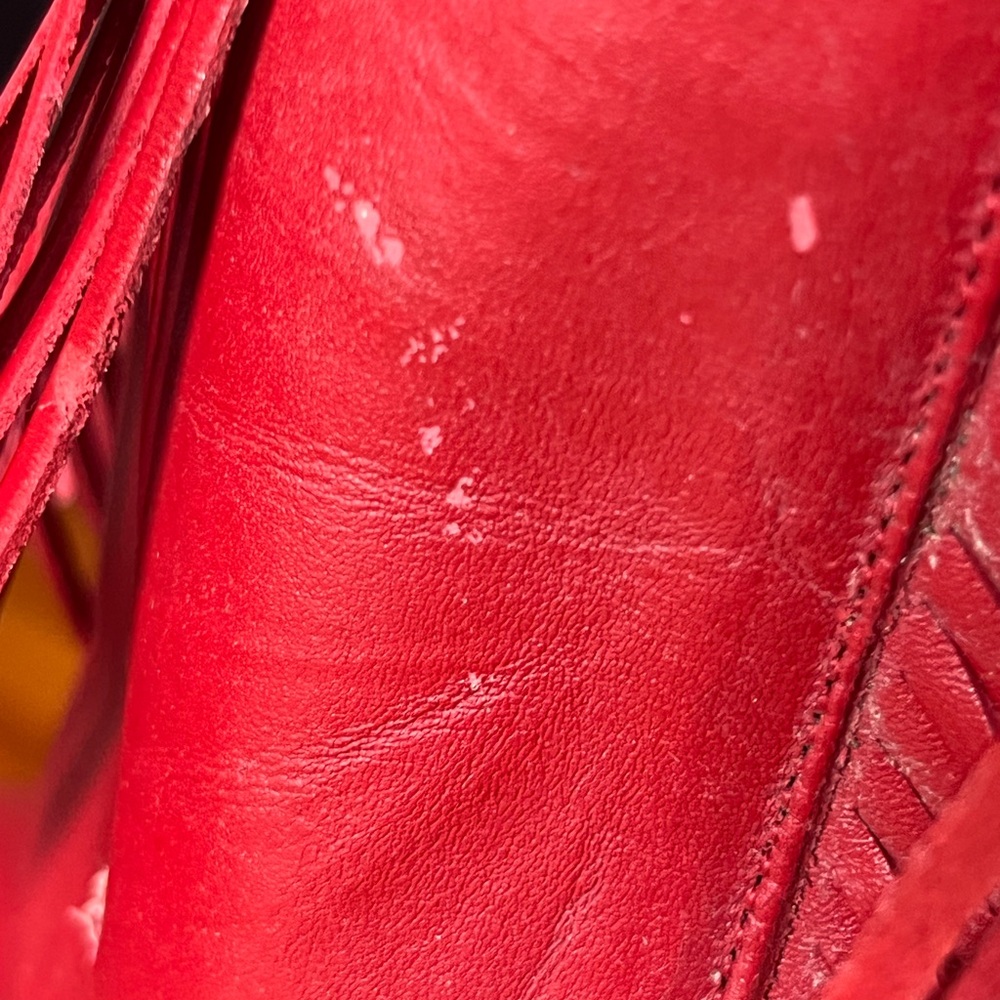Oak Tree Farms Fringe Red Women's Western Boots with Decorative Chain - Picture 9 of 15